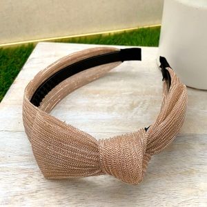 Mesh ribbon headband (Pink)